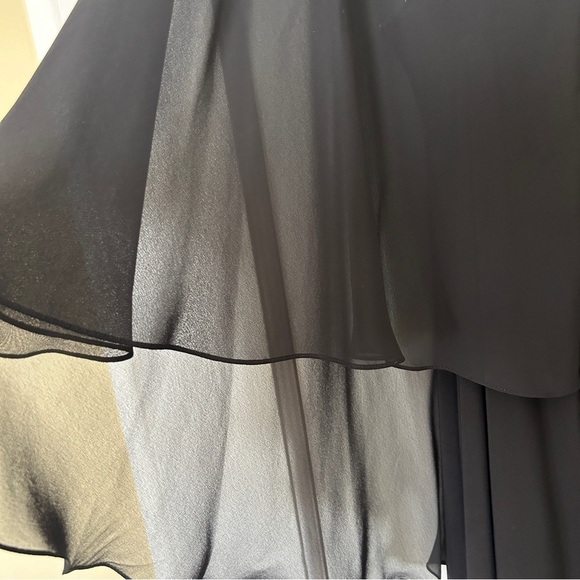 Alex Evenings Dress Black Crystal Neckline Chiffon Capelet Shift plus size 20W - Picture 4 of 17